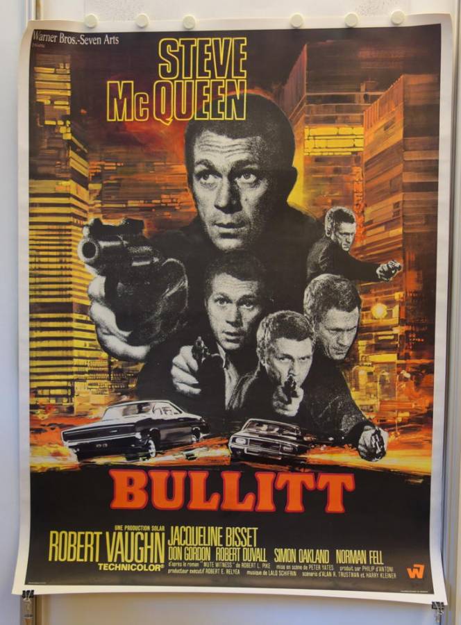 Bullitt original release large french movie poster